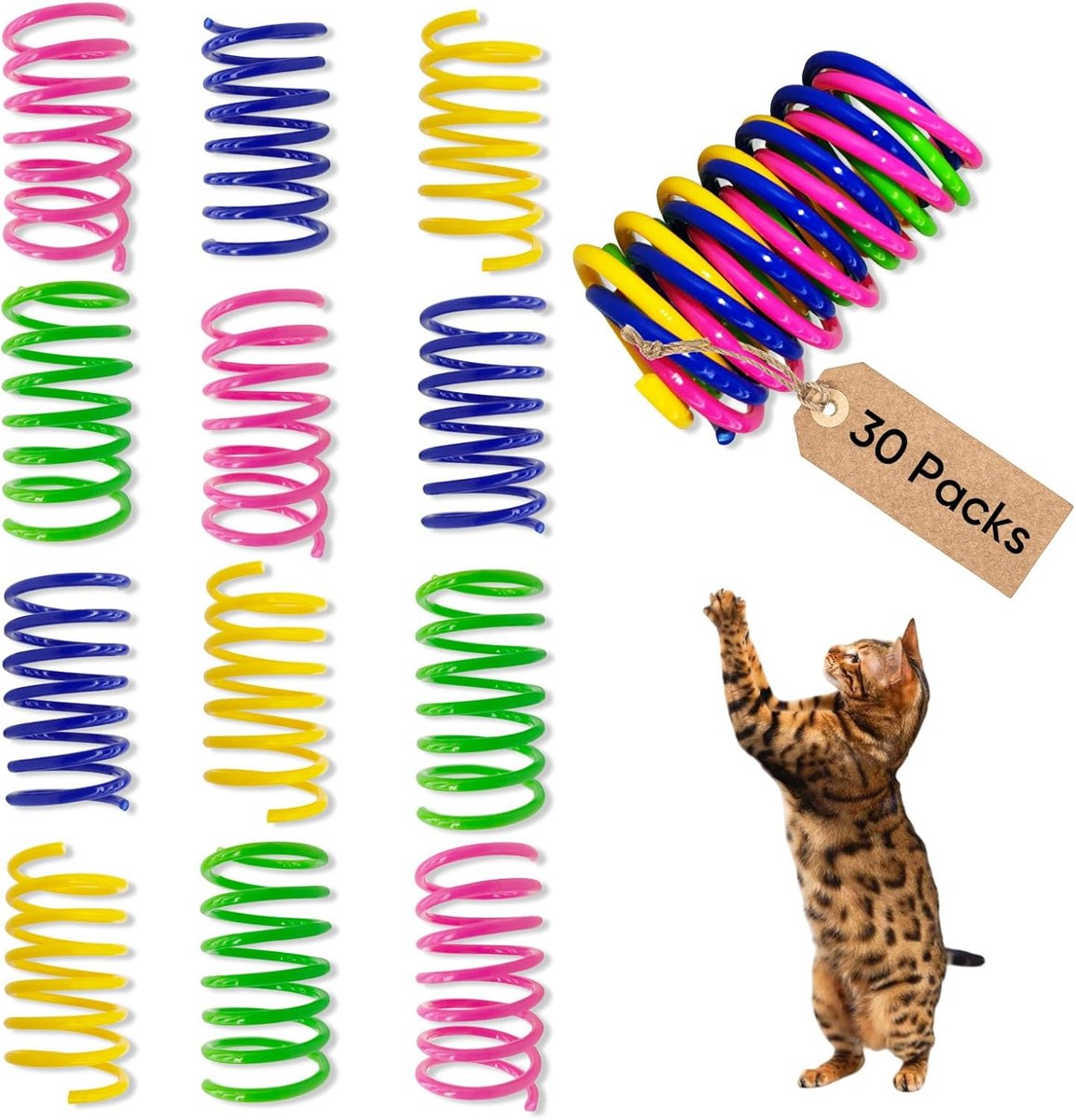 AGYM Cat Spring Toys, 24 to 90 Pack