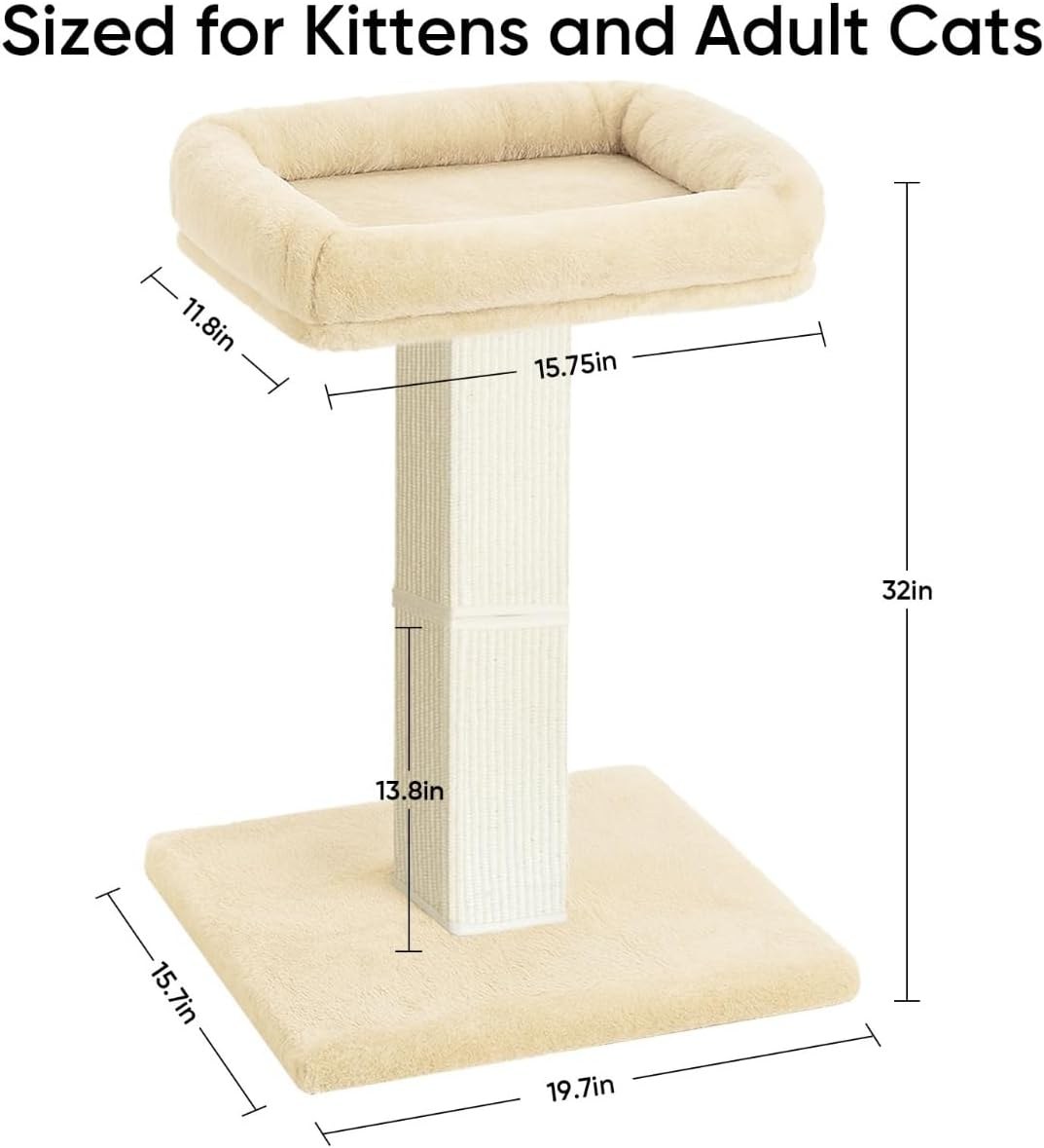 AGYM Scratching Post with Elevated Bed and 10 Springs — photo 3