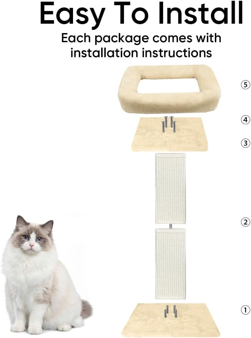AGYM Scratching Post with Elevated Bed and 10 Springs — photo 4